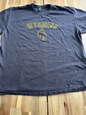 Wyoming Cowboys T Shirt XL Brown Graphic Tee Ouray Sportswear College NCAA
